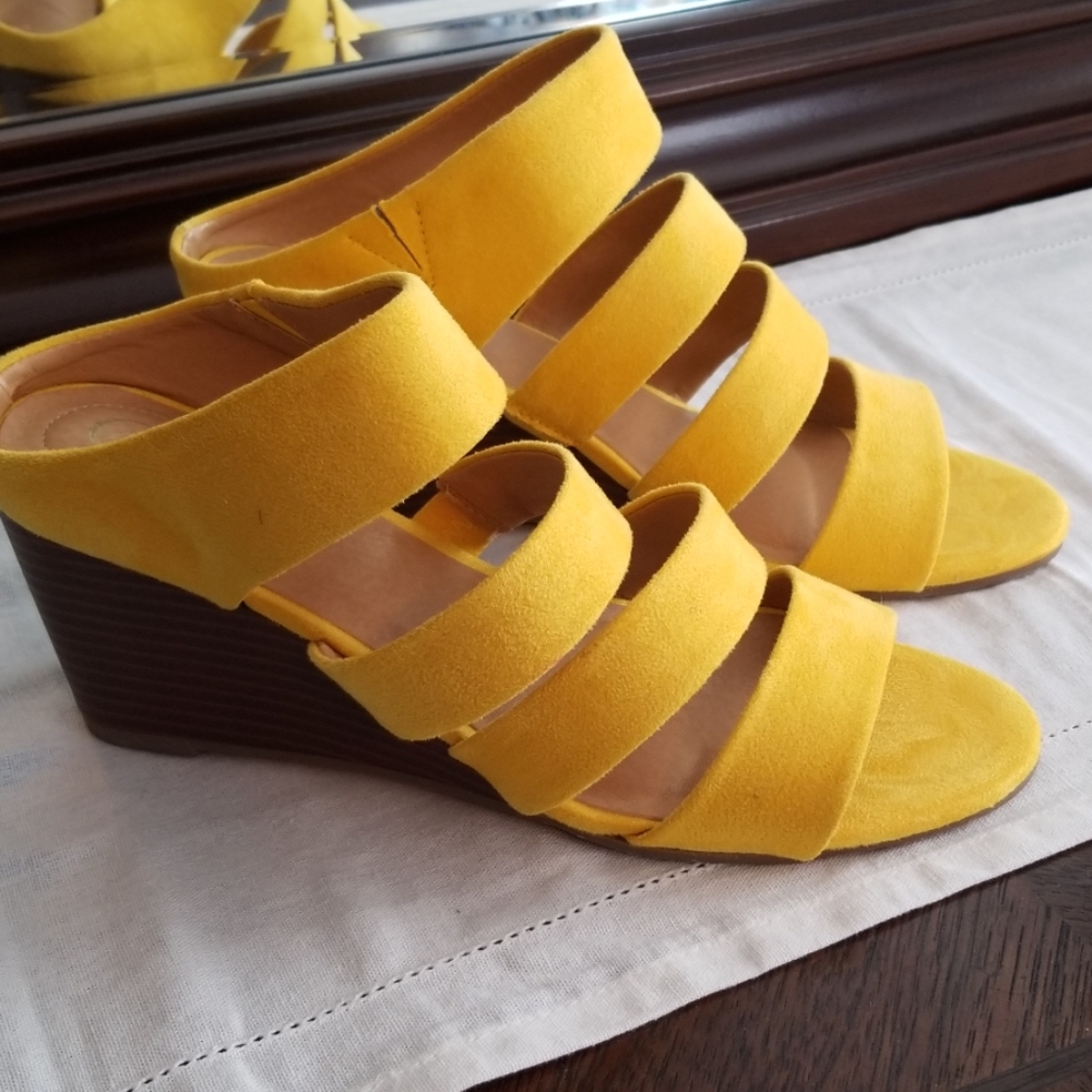 Wedge Stacked Heeled Sandles